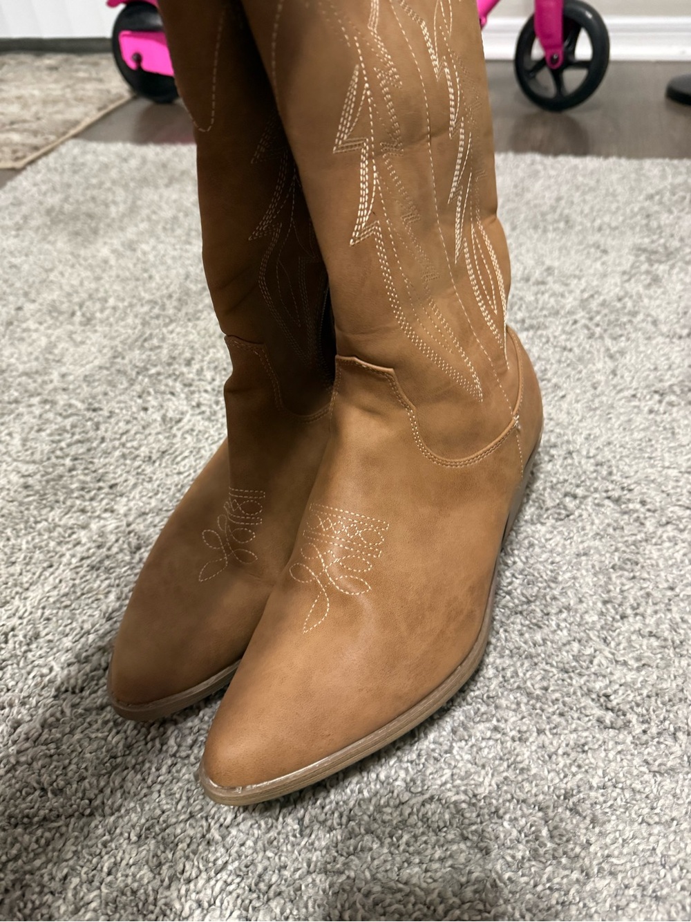 No Boundaries Tan Western Lace-Up Heeled Boots